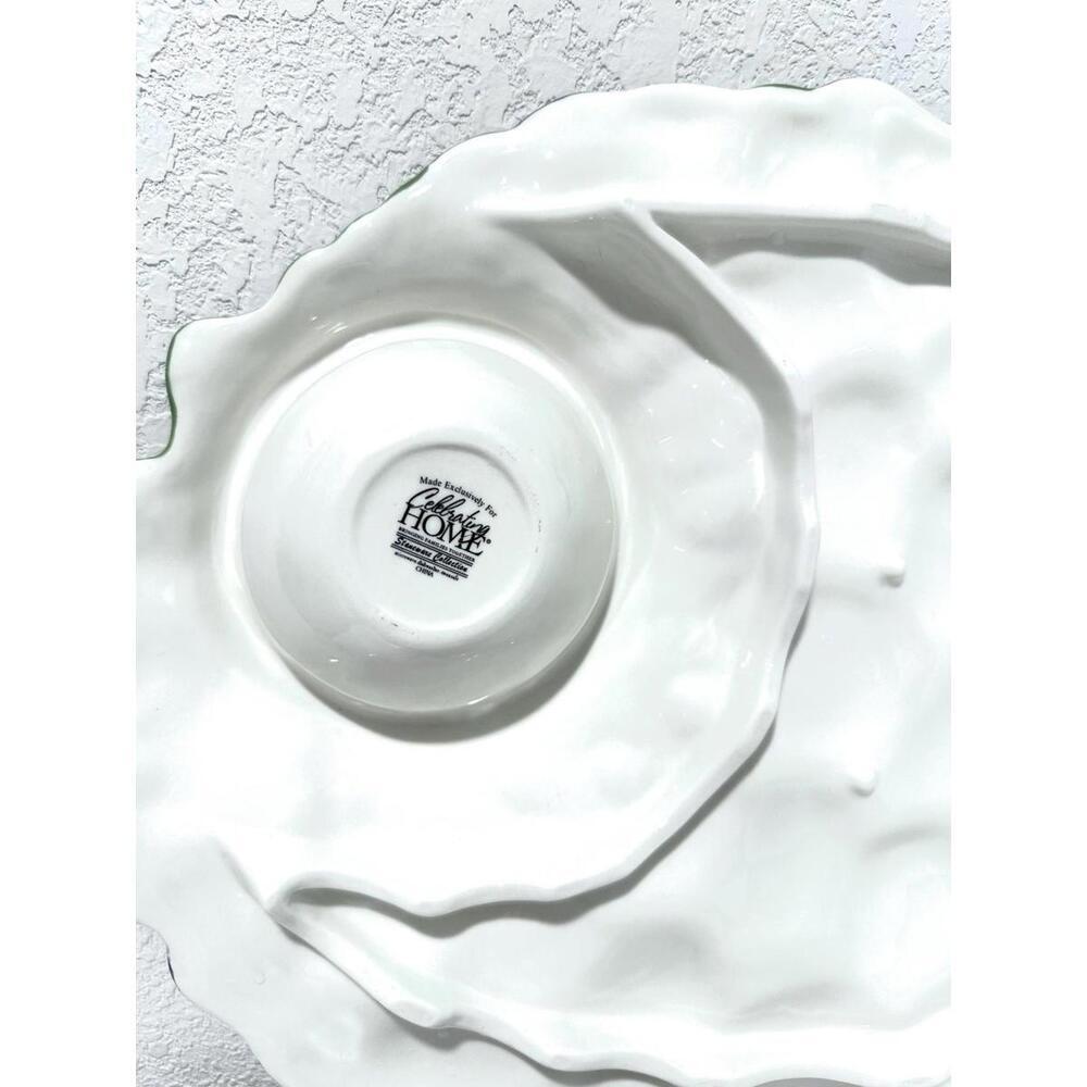 Celebrating Home Grape Platter Stoneware Collection Purple Green Glossy 16"x13" - Picture 3 of 8
